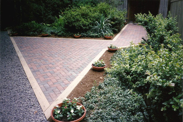 Brick paver entrance walk